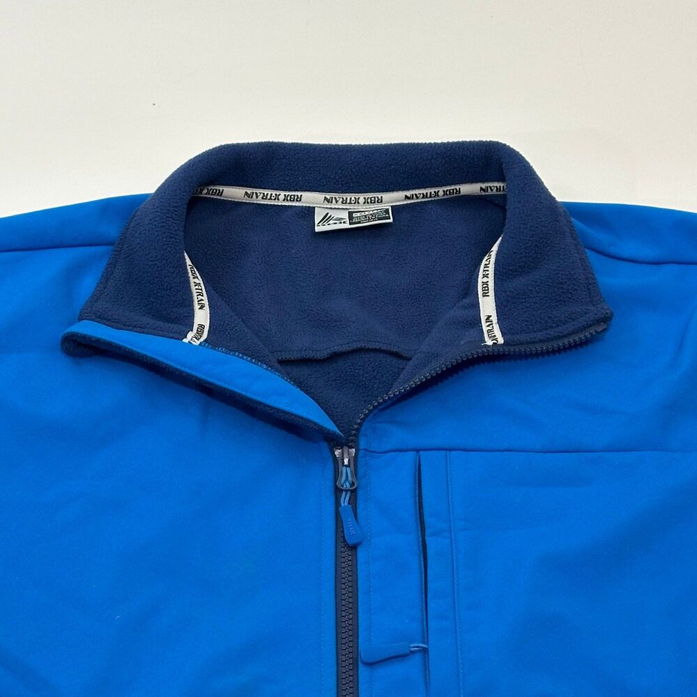 RBX‎ Men's Fleece Jacket Navy & Royal Blue Full-Zip Softshell Panels, Size XXL